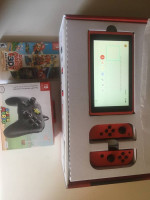 nintendo switch (bundle #4) wired mario controller games (2) for sale