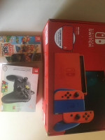 nintendo switch (bundle #4) wired mario controller games (2) for sale