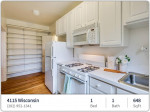 Immediate 1 bed, 1 bath move-in available at 4115 Wisconsin