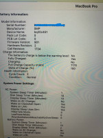 2018 Apple MacBook Pro 15" RETINA -500 GBSSD - 16GB i7 2.6Ghz