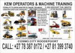 Mm Training Cosmo City TLB/EXCAVATORS/DUMP TRUCKS +27783870172