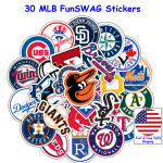 MLB Logo 30 Pc. Sticker Set. All Teams. FAST/FREE Shipping. Great Little League Team Gift !