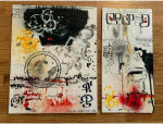 ORIGINAL GRAFFITI ART PAINTING (SKYLINE DAD757) HANDMADE PAINTING 1/1 20"X16" NYC STREET ART