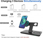 3in1 Magnetic Wireless Fast Charging Stand iPhone Airpods Watch