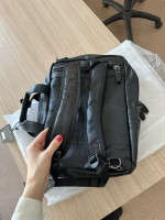 Faux leather laptop bag