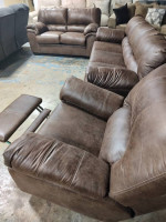 Sofa Loveseat Chair That Reclines Leather Set