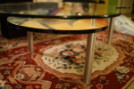 Coffee sofa table with glass top