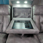 70% off Wyola Power Reclining Sofa w/ I TABL Leather Grey Theater Cou