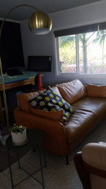 MCM Style Vegan Leather Sofa