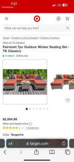Fairmont 7 Piece Outdoor Wicker Patio Modular Sectional Sofa Set!