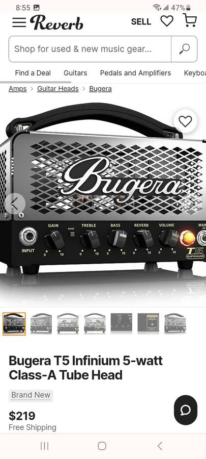 Bugera T5 Infinium Guitar Tube Amp Head+Crate GE-406R Guitar Cabinet