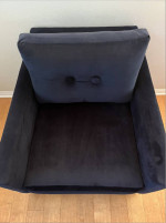 Designer Navy Blue Cotton Velvet Accent Chair-Sofa Chair