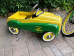 Gearbox John Deere pedal car (315) and a 20” nirve John Deere bike ($1