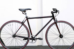 Steel Singlespeed with Red and Black Splatter Finish - SM