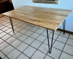 Hunter Mango Wood and Metal Dining Table Optional 4 World Market Chairs