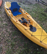 Hobie peddle kayaks with trailer