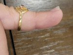 Turkish 14K Yellow Gold Ornate Flower Ring. Size 6.5