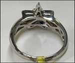 Star Design White Gold Sapphire Ring