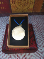 Tibetan Pendant Handcrafted in Napal Sterling w Om Symbol