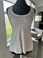 White Express Sparkly Tank Top - Size Small