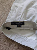 Nautica White Khaki Boat Shorts 34W