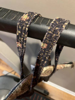 Vera Bradley Black/Beige Paisley Flower Shoulder Bag Purse Tote