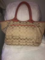 Coach Signature Floral Tote Handbag