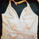 Long, white, halter dress size 8