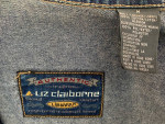 Liz Claiborne Jean Jacket w/Black Fleece arms size M