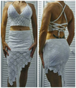Lace Skirt and Top White
