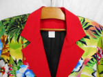 1980's French couture Zou-Line Paris tropical Glam Rock Blazer Jacket