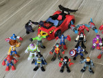 Lot of 25 Imaginext & Playskool Heros Figures plus Spider-Man Arachno