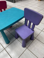 3 Piece Ikea Kid Size Outdoor Table and Chair Set