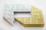 Solid Wood Picture Frame Gold and Silver. Width 3.5" x Height 1.6".