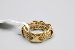 Tiffany & Co 18k Yellow Gold Schlumberger 4 Row Rope X Ring Size 6