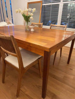 TEAK DINING TABLE & chairs