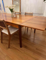 TEAK DINING TABLE & chairs