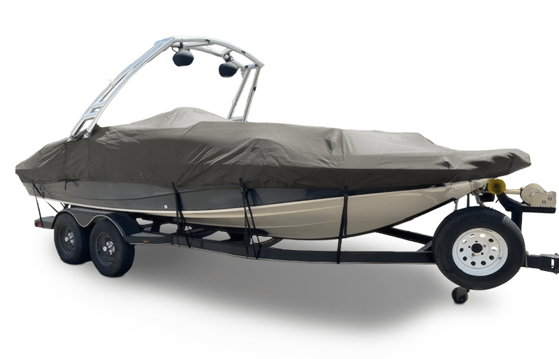 Eevelle Sunbrella BOAT COVER for DECK BOAT - Arch Modern Wake