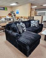 Onyx Black 2-piece Sectional Sofa w/Chaise Lounge