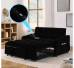 Sectional sofa bed with USB port and Storage