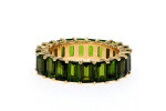 14K Solid Yellow Gold Full Eternity Ring - Emerald Cut