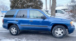 2006 Chevrolet TrailBlazer in blue, featuring clean design and reliable performance, parked in snowy conditions.