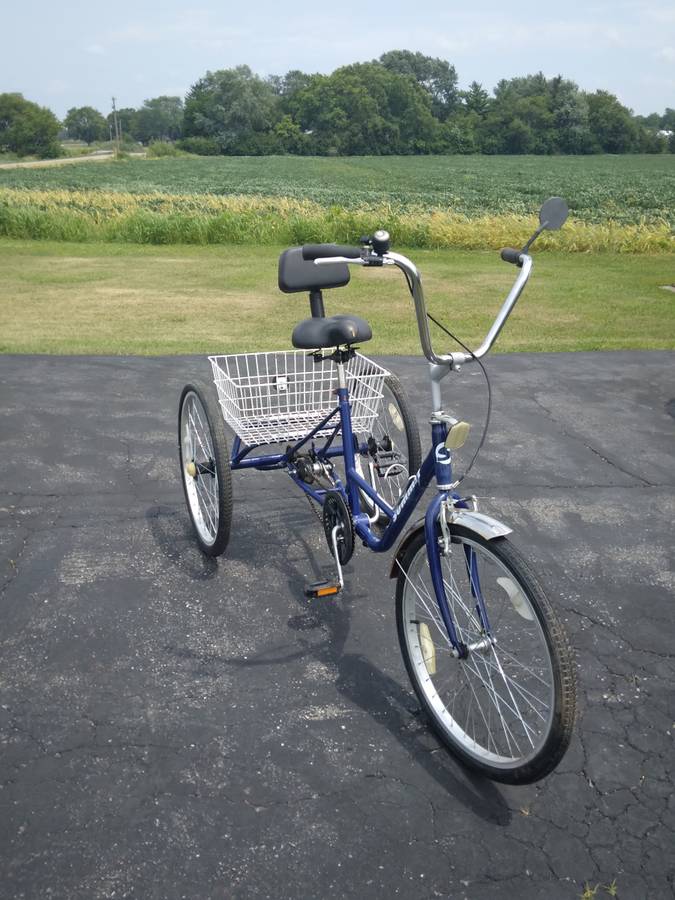 Blue  24" Adult Trike 3  Wheeler
