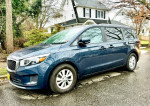 2016 Kia Sedona LX in blue, well-maintained family minivan with low mileage and great condition