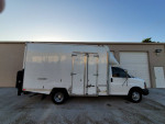 2004 Chevy 3500 Cut Away Box Truck with liftgate and side door, well maintained and ready for use.