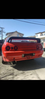 Rear view of a 1989 Nissan Skyline GTS-T Type M in great condition, featuring modifications and new parts available.
