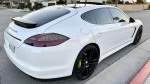 2011 Porsche Panamera 4 AWD in white with black leather interior, low mileage and excellent condition for sale.