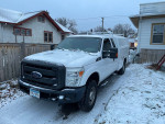 2016 Ford F-350 Supercab 4x4 in snow with Knapheide enclosed service body, great for towing and carrying
