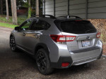 2019 Subaru Crosstrek in silver, 103,000 miles, well-maintained by original owners, parked in a scenic area.
