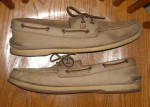 SPERRY TOP-SIDER MEN'S A-O OATMEAL 0197632 2 EYE LEATHER SIZE 12 M